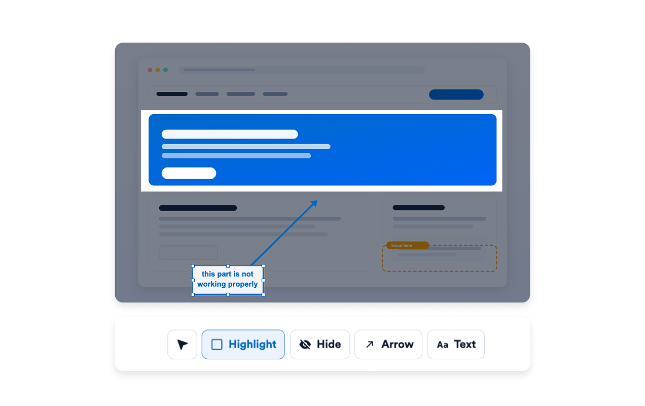 Highlight, hide, arrow, and text-annotate screenshots