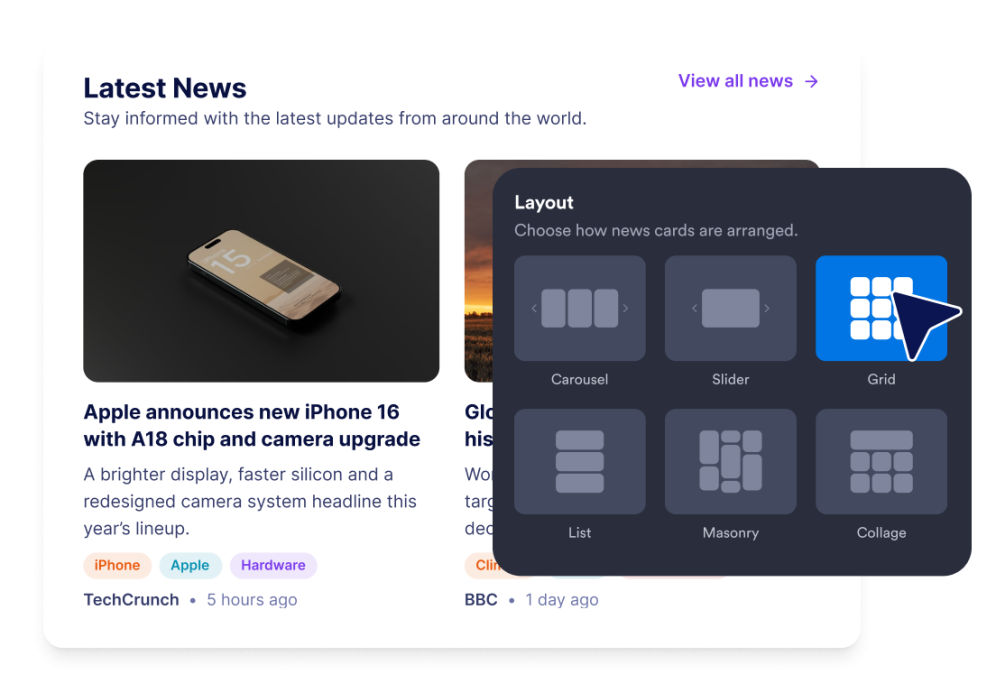 Customize the feed
