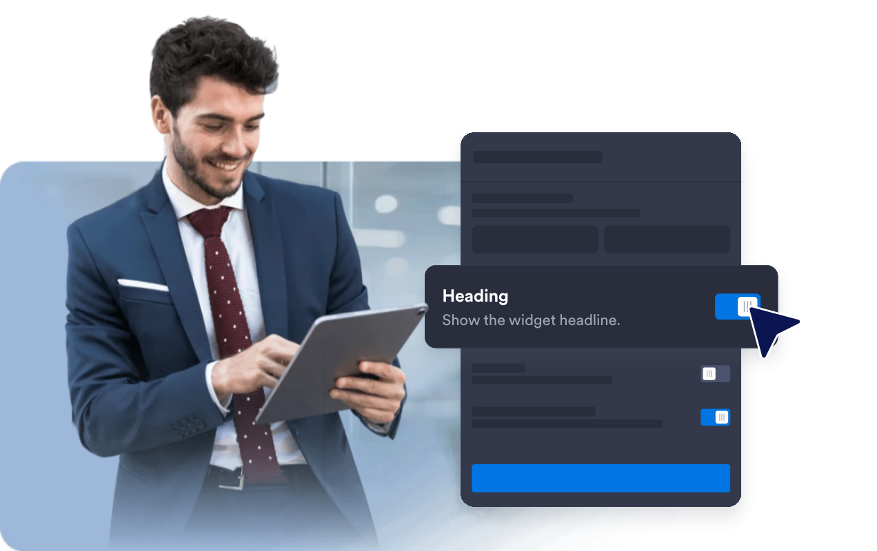 Control what appears in the widget