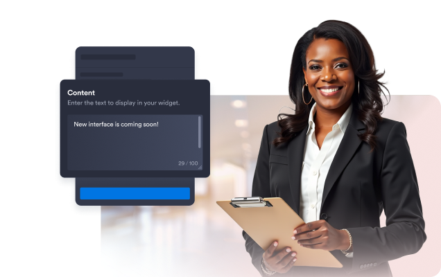 Write a clear under construction message