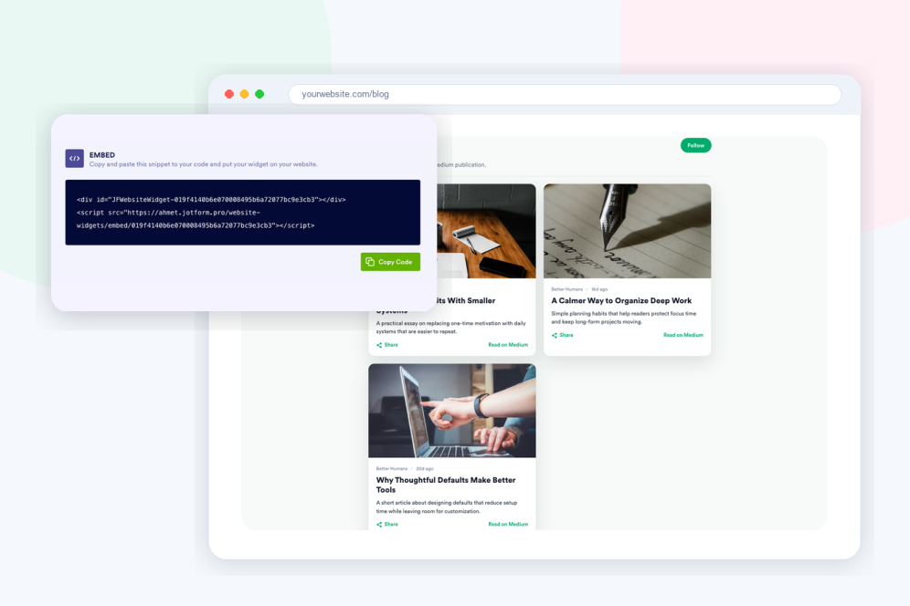 Embed it on your website