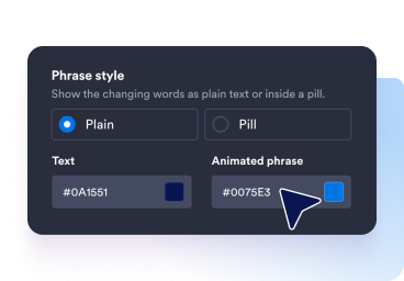 Customize the design