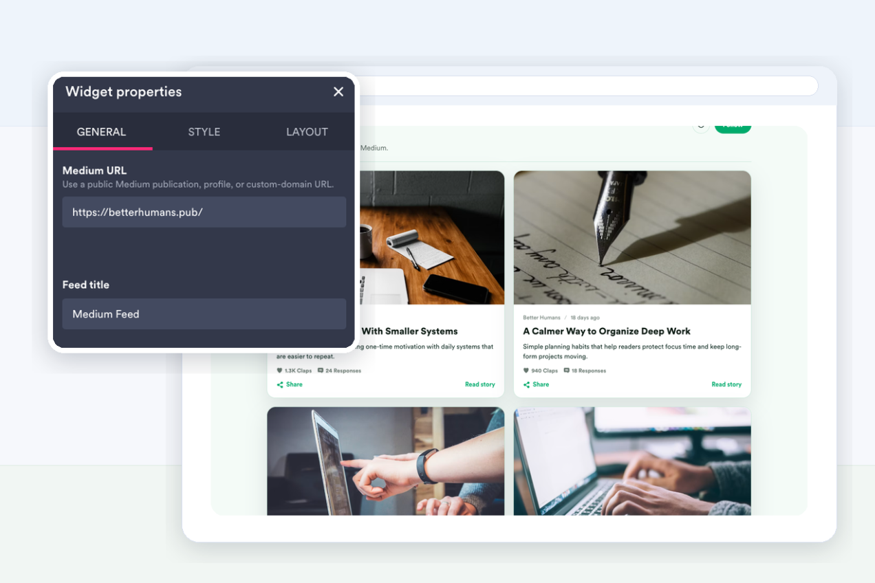 Connect and refresh a public Medium source