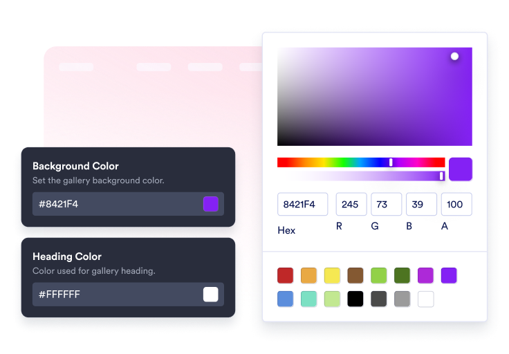 Style, filter, and publish