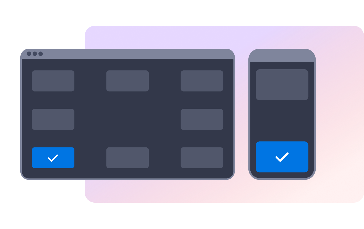 Control placement on desktop and mobile