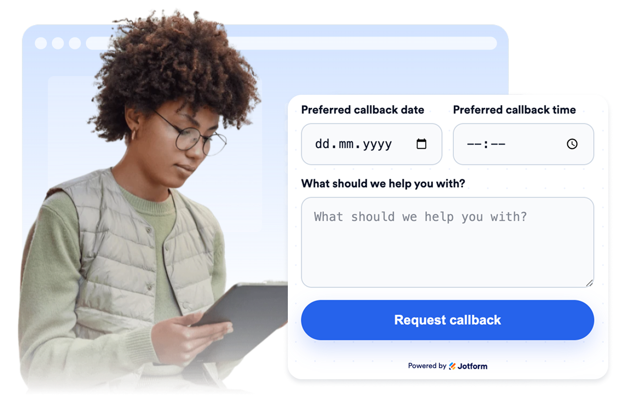 Let visitors choose a preferred date and time