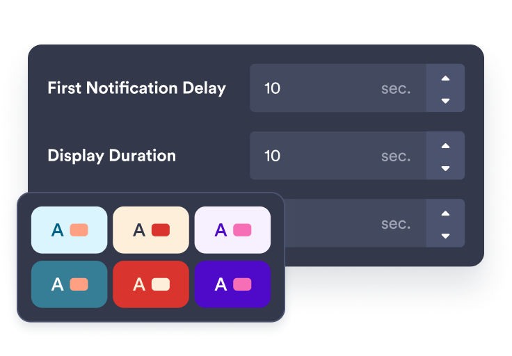 Customize timing and style