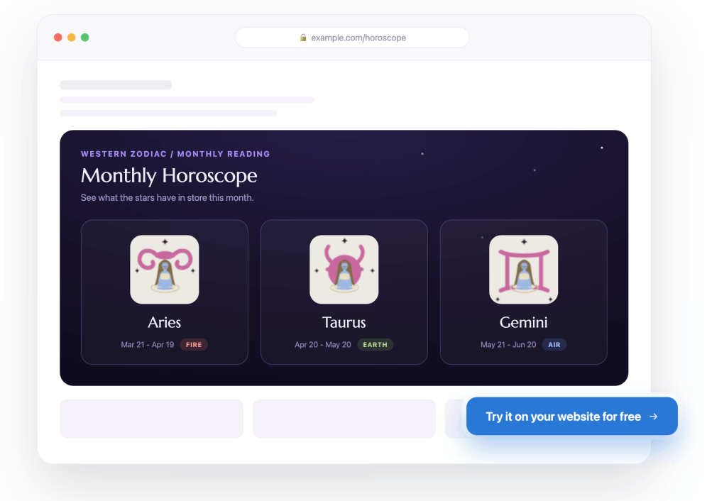 Publish fresh astrology content