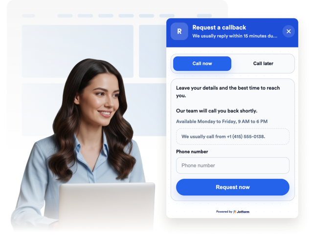 Collect callback requests in a floating panel