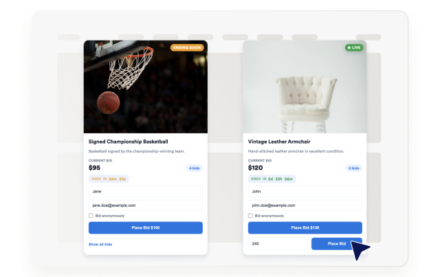 Let Visitors Place Custom Bids