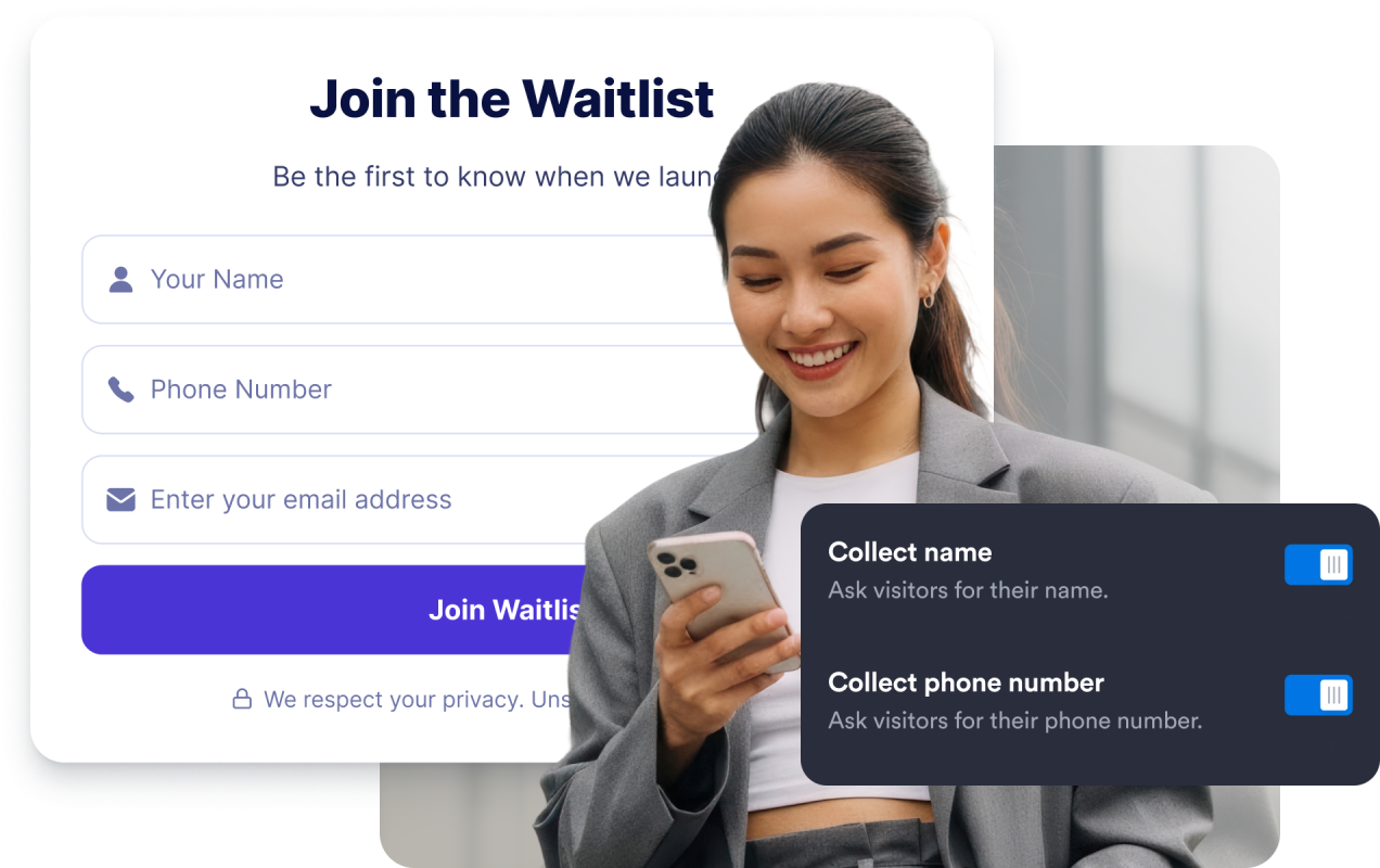 Collect signups with optional fields