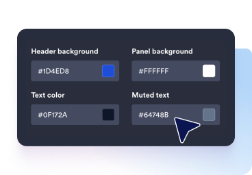 Customize the widget style