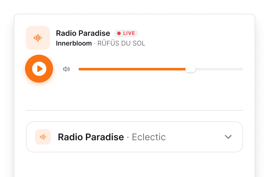 Radio Player widget