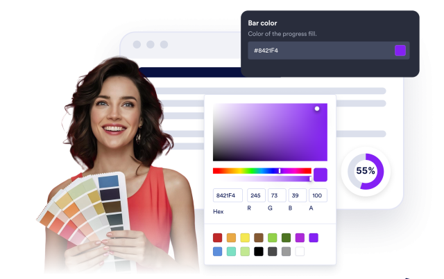 Match the Indicator to Your Website Style