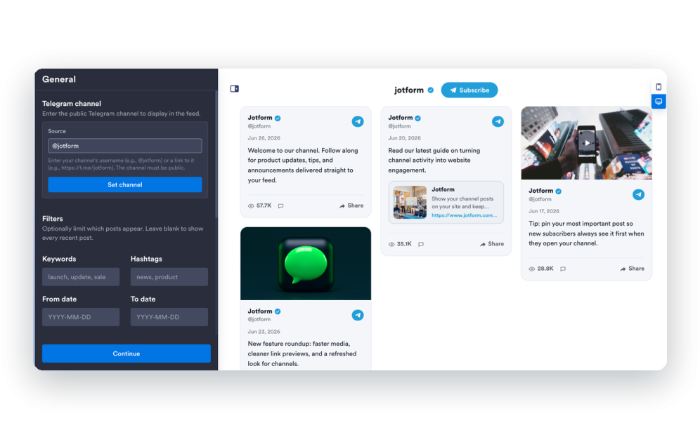 Customize the feed