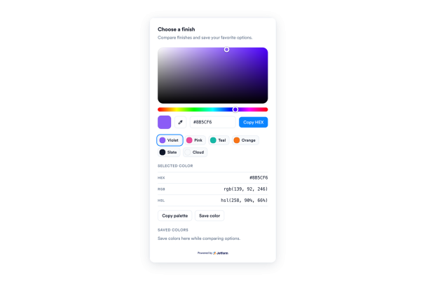 Create Your Own Color Picker Widget in Seconds for Your Website