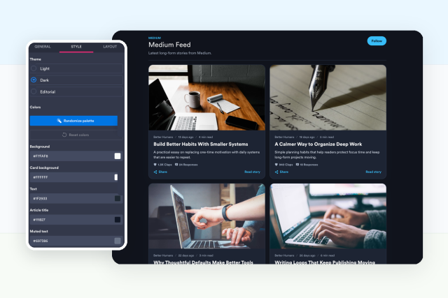 Style the feed for your brand