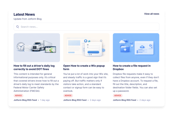 Build a Polished News Feed for Any Website