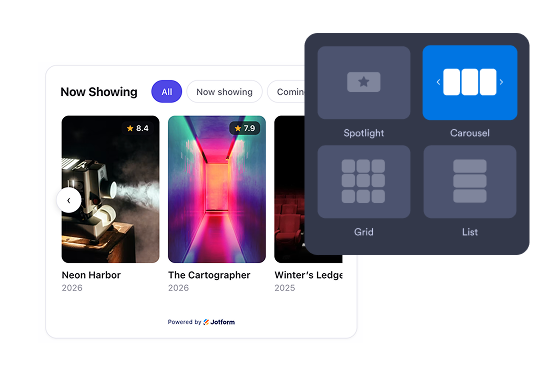 Choose a layout and style