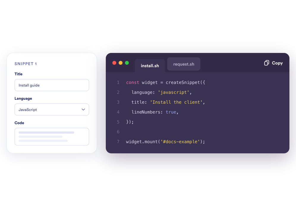 Add your code examples