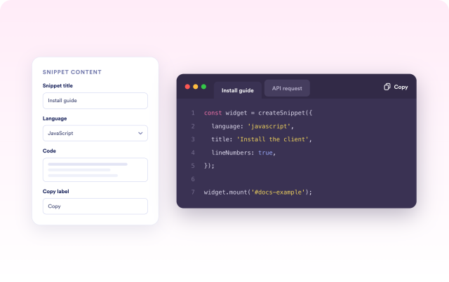 Manage Snippet Content