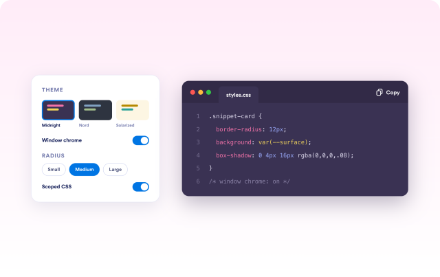 Style the Code Window
