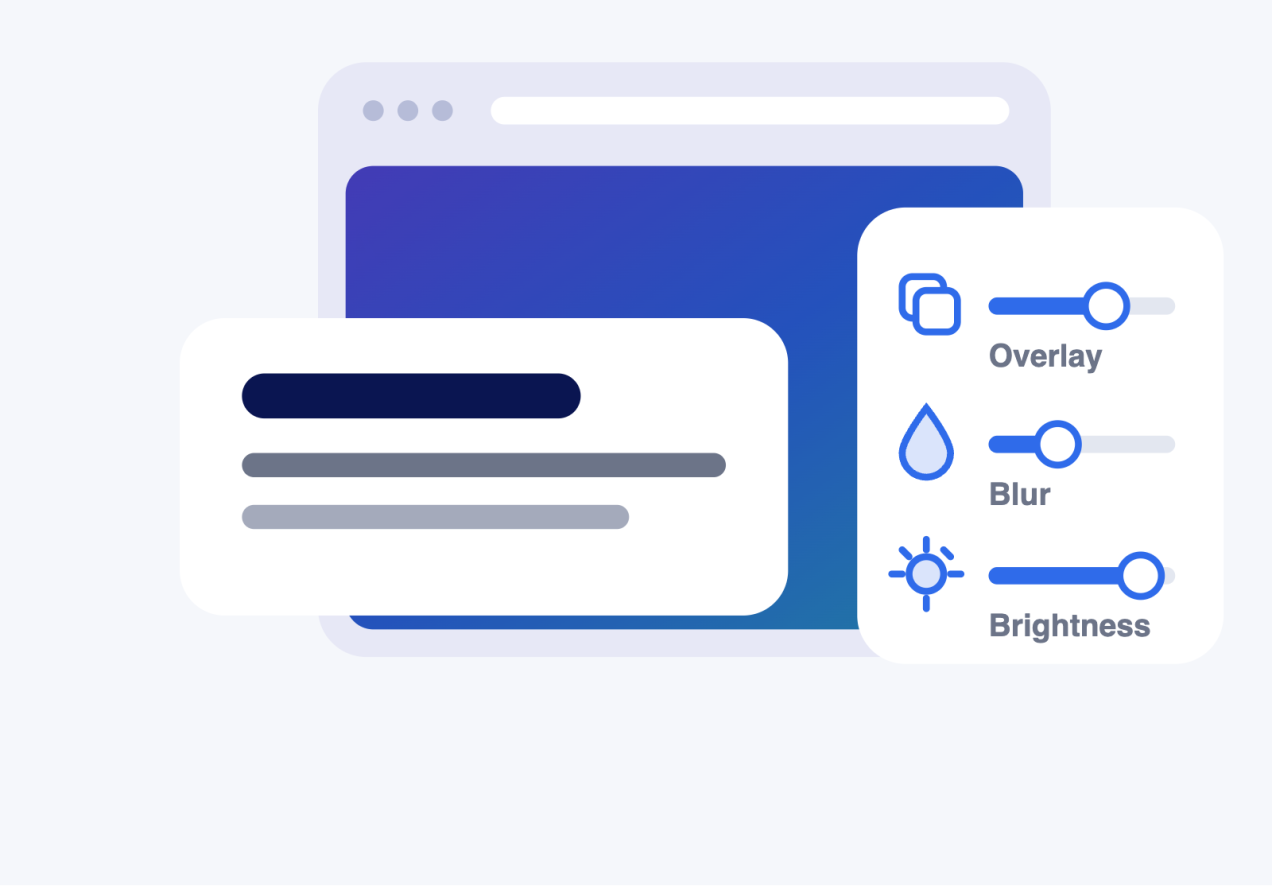Fine-tune background controls