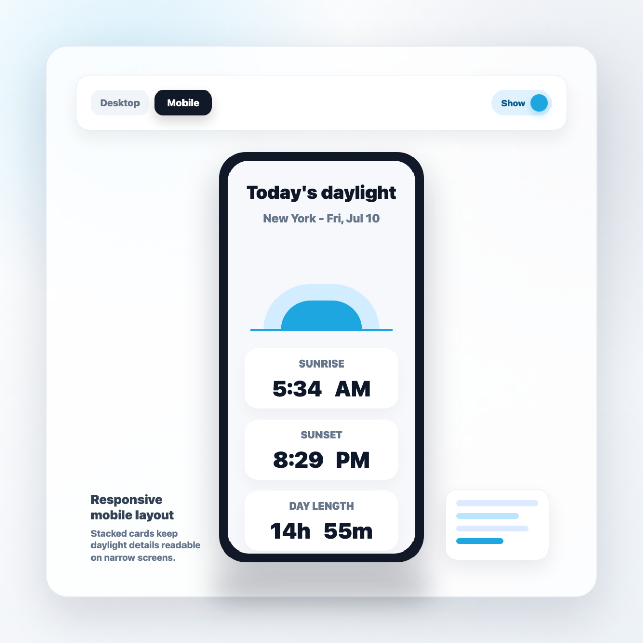 Keep the widget responsive