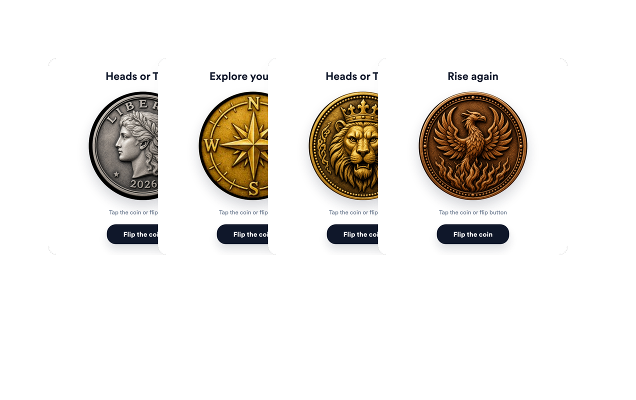 Choose a coin type that fits your page