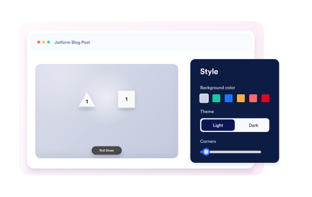 Match the widget to your page style