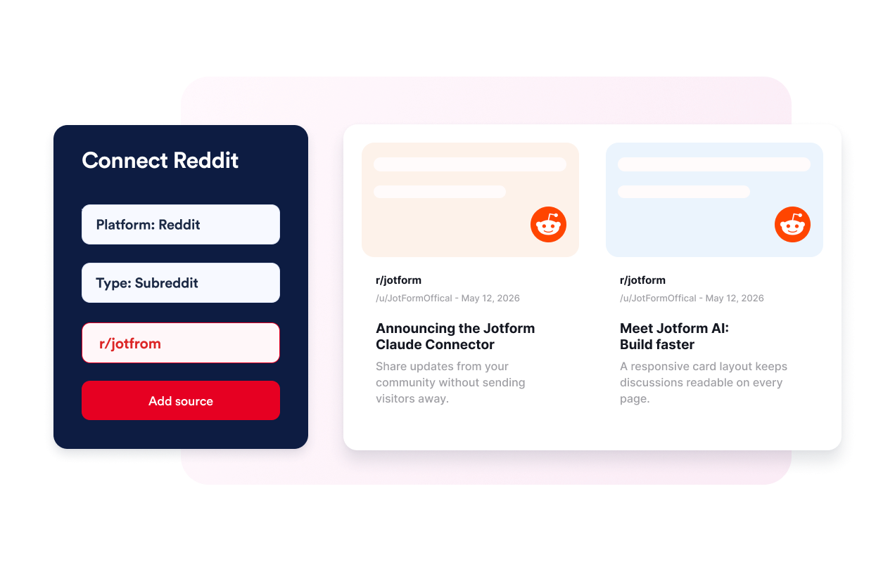 Connect a public Reddit source
