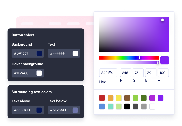 Customize content and style