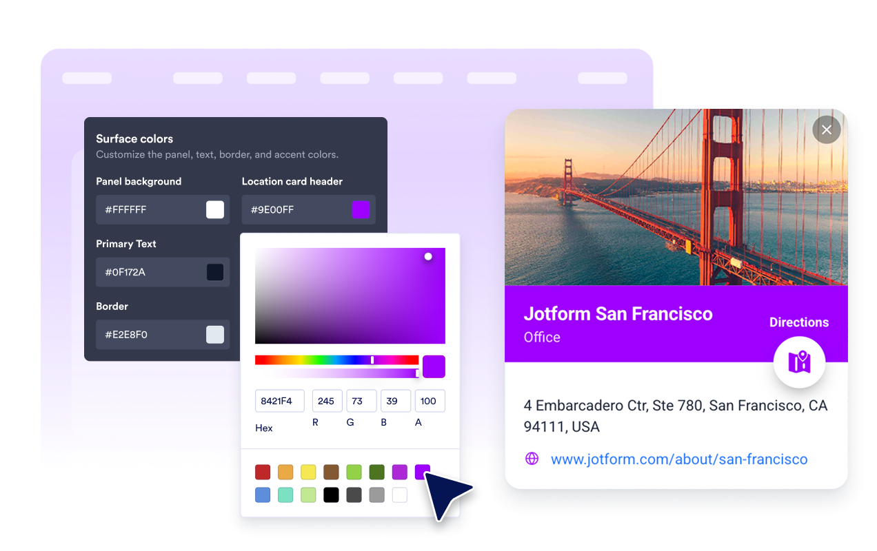 Make the map fit your page