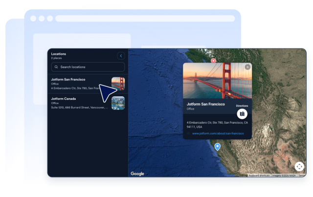 Let visitors search and pick a location