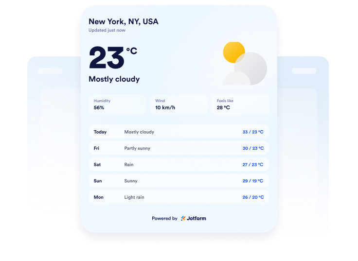 Customize the forecast display