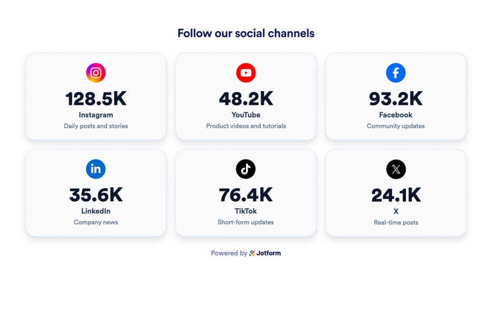 Social Media Follower Count