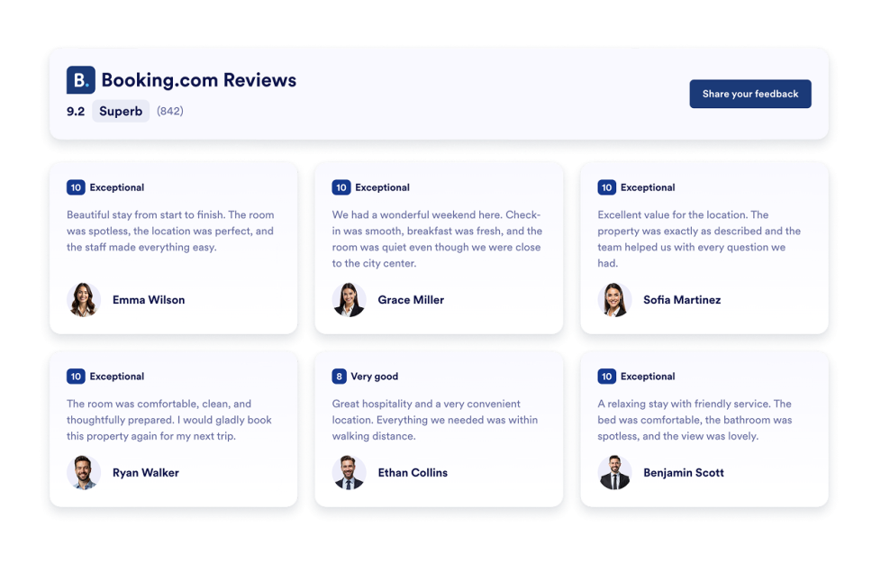 Booking Reviews