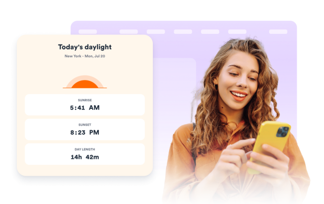 Display Sunrise, Sunset, and Day Length