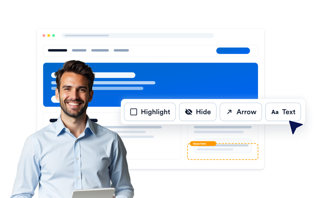 Highlight, hide, arrow, and text-annotate screenshots
