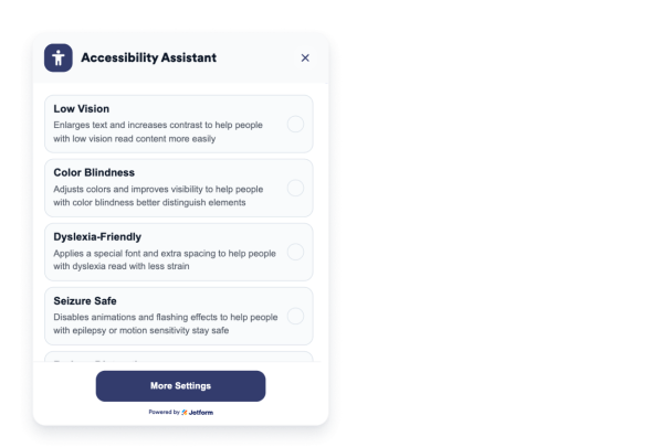 Accessibility Widget Features for More Comfortable Browsing