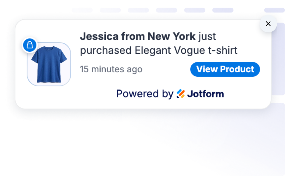 Sales Notification Widget