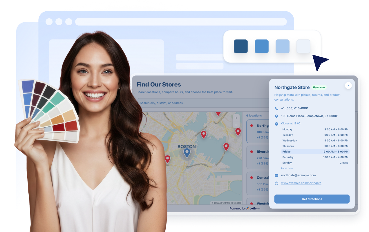 Match the widget to your site