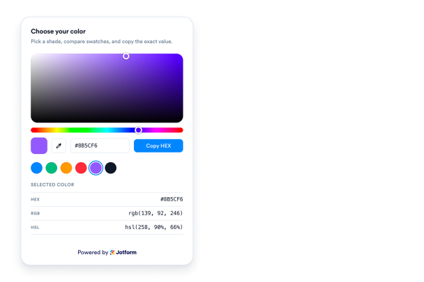 Create Your Own Color Picker Widget in Seconds for Your Website