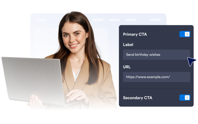 Add primary and secondary CTA buttons