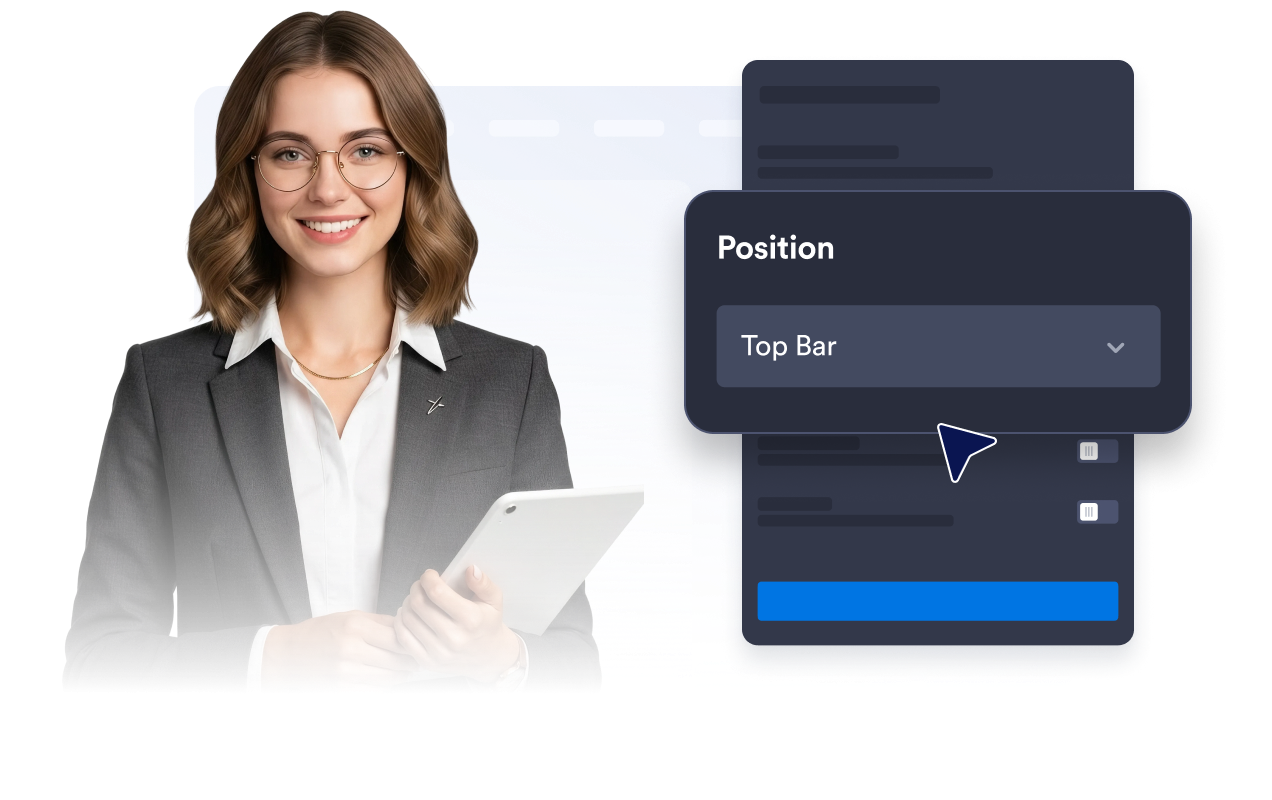 Choose placement and device visibility