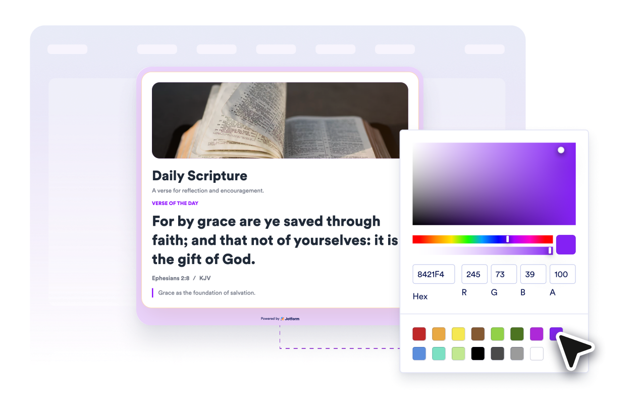 Match the card to your site design