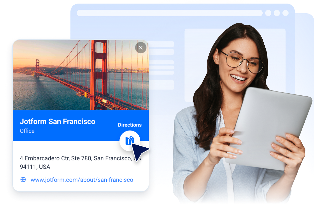Send visitors straight to directions