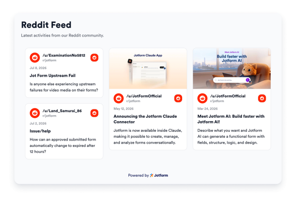Turn Reddit conversations into a polished website feed