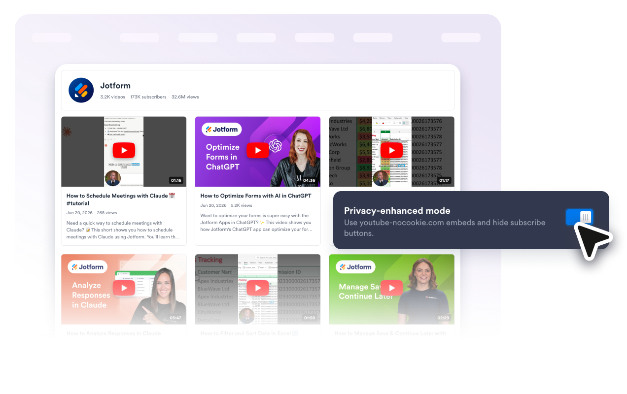 Support privacy-conscious embeds