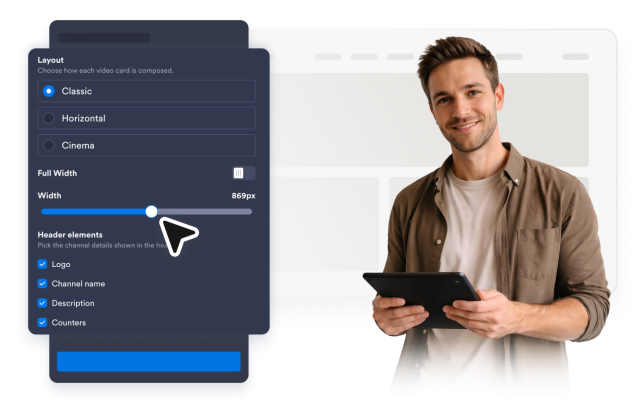 Control Gallery Layouts and Video Playback